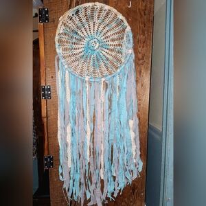 Extra Large Dream Catcher Kids Wall Hanging Decoration Handmade Blue Ribbons